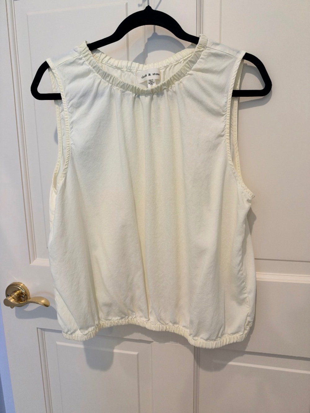 Cloth & Stone Pale Yellow Sleeveless Top | XL